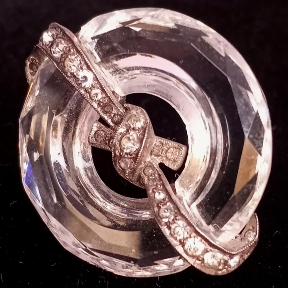 CINER STERLING SILVER Paste Stones Faceted Crystal Brooch Pin ANTIQUE - Picture 15 of 15